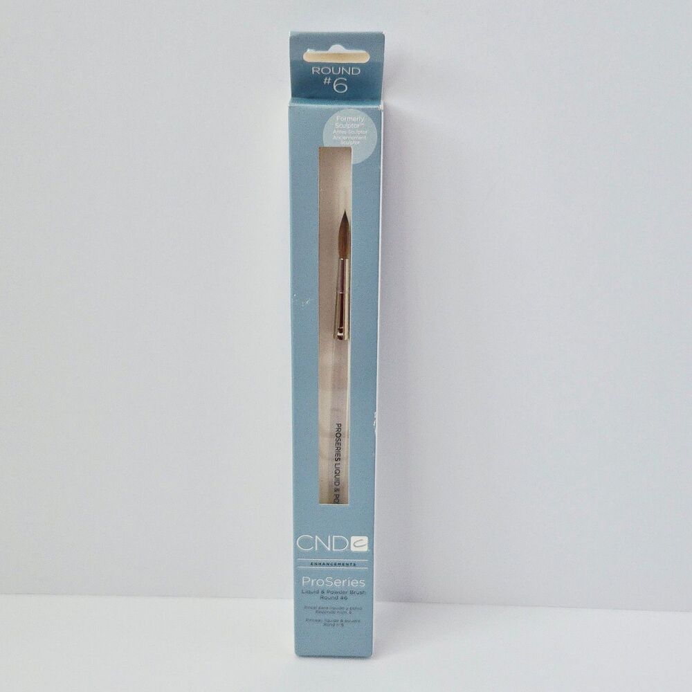 CND ProSeries Liquid & Powder Brush Round #6 Six Professional Nail Sculpting